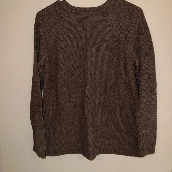 Sonoma Taupe V-Neck Cable Knit Sweater - Picture 3 of 3